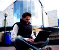 Guy Studying with Laptop