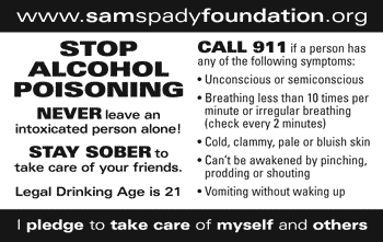 Back of Sam Spady Card