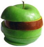 Sliced Red and Green Apple