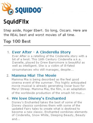 SquidFlix Top Lenses July 15